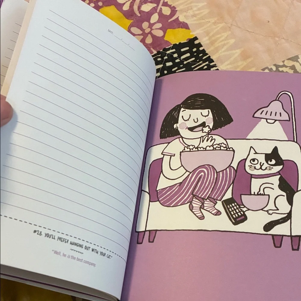 Cat Lady Journal - Purple and White